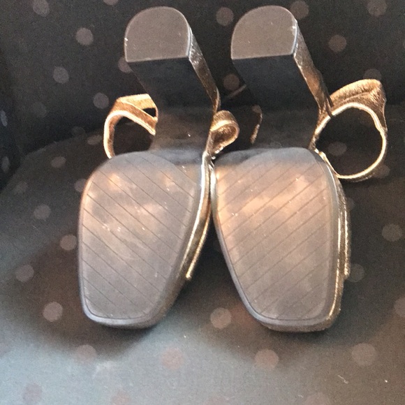 NWT Zara Gold Women's Platform Sandals Size 7.5 USA / 38 Europe 🌟 - Picture 7 of 11